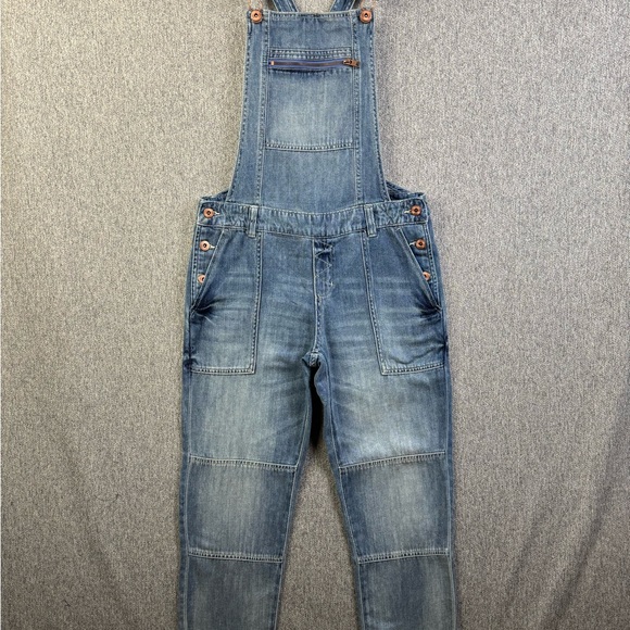 Label Of Graded Goods LOGG H&M Blue Denim Overalls Dungarees  Women’s Size XS - Picture 1 of 7